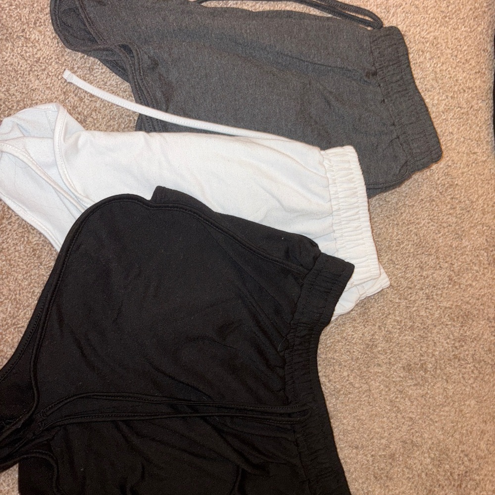 SHEIN White Elastic Waist Shorts